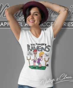 Beavis And Butt Head Baltimore Ravens V Neck TShirt