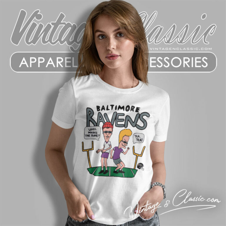 Beavis And Butt Head Baltimore Ravens Women T Shirt Beavis And Butt Head Baltimore Ravens Women T Shirt