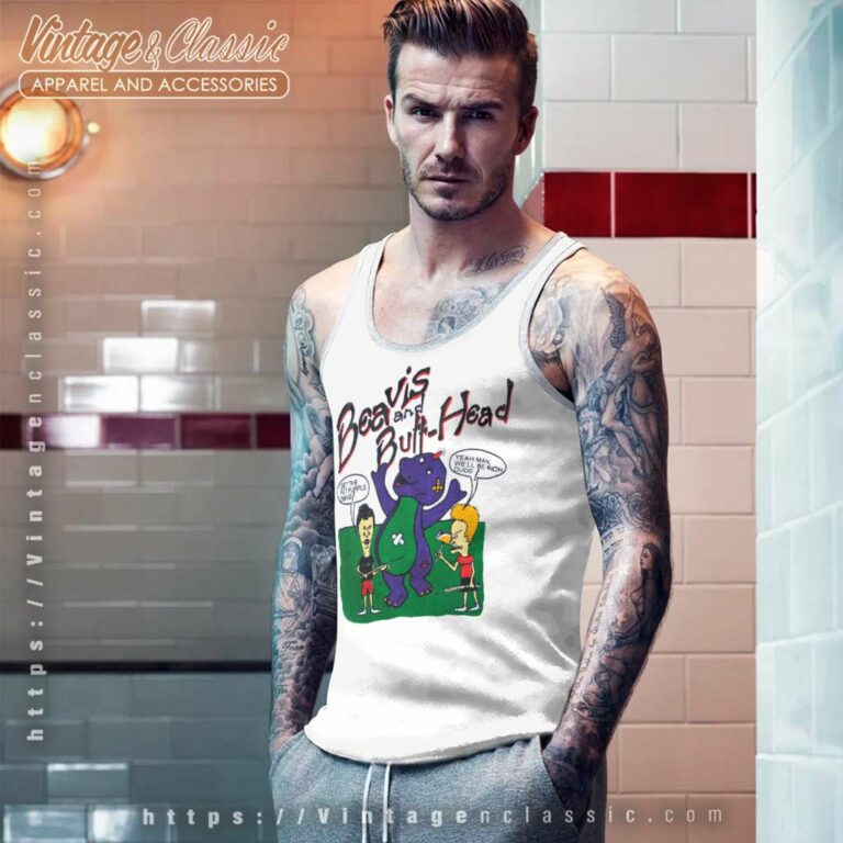 Beavis And Butt Head Barney The Dinosaur Tank Top Racerback Beavis And Butt Head Barney The Dinosaur Tank Top Racerback