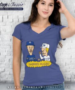 Beavis And Butt Head Buffalo Sabres Rules Shirt 5 Beavis And Butt Head Buffalo Sabres Rules Shirt V Neck TShirt