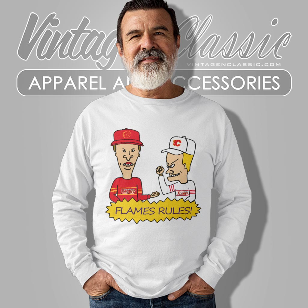 Beavis And Butt Head Calgary Flames Rules Shirt Beavis And Butt Head Calgary Flames Rules Shirt