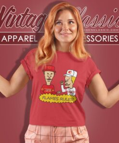 Beavis And Butt Head Calgary Flames Rules Shirt 6 Beavis And Butt Head Calgary Flames Rules Shirt Women T shirt