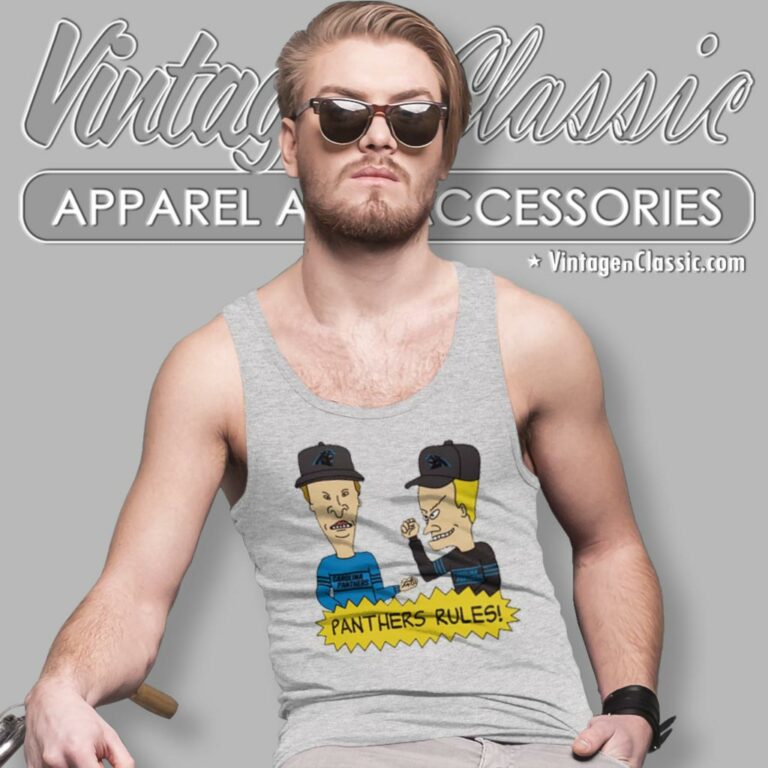 Beavis And Butt Head Carolina Panthers Rules Tank Top Racerback Beavis And Butt Head Carolina Panthers Rules Tank Top Racerback