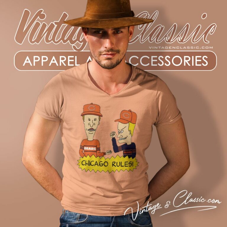 Beavis And Butt Head Chicago Bears Rules V Neck TShirt Beavis And Butt Head Chicago Bears Rules V Neck TShirt