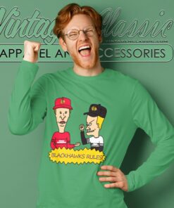 Beavis And Butt Head Chicago Blackhawks Rules Shirt 2 Beavis And Butt Head Chicago Blackhawks Rules Shirt Long Sleeve Tee