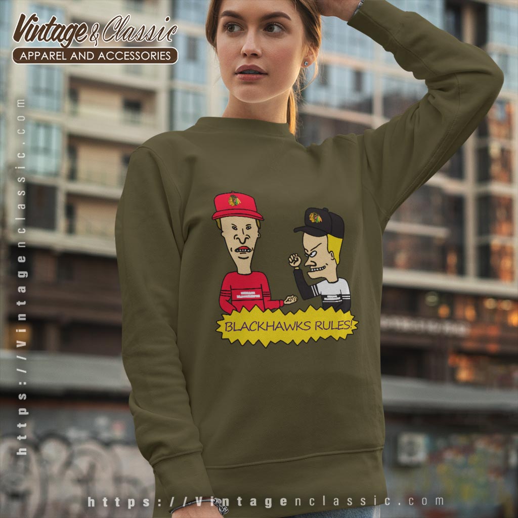 Beavis And Butt Head Chicago Blackhawks Rules Shirt Beavis And Butt Head Chicago Blackhawks Rules Shirt