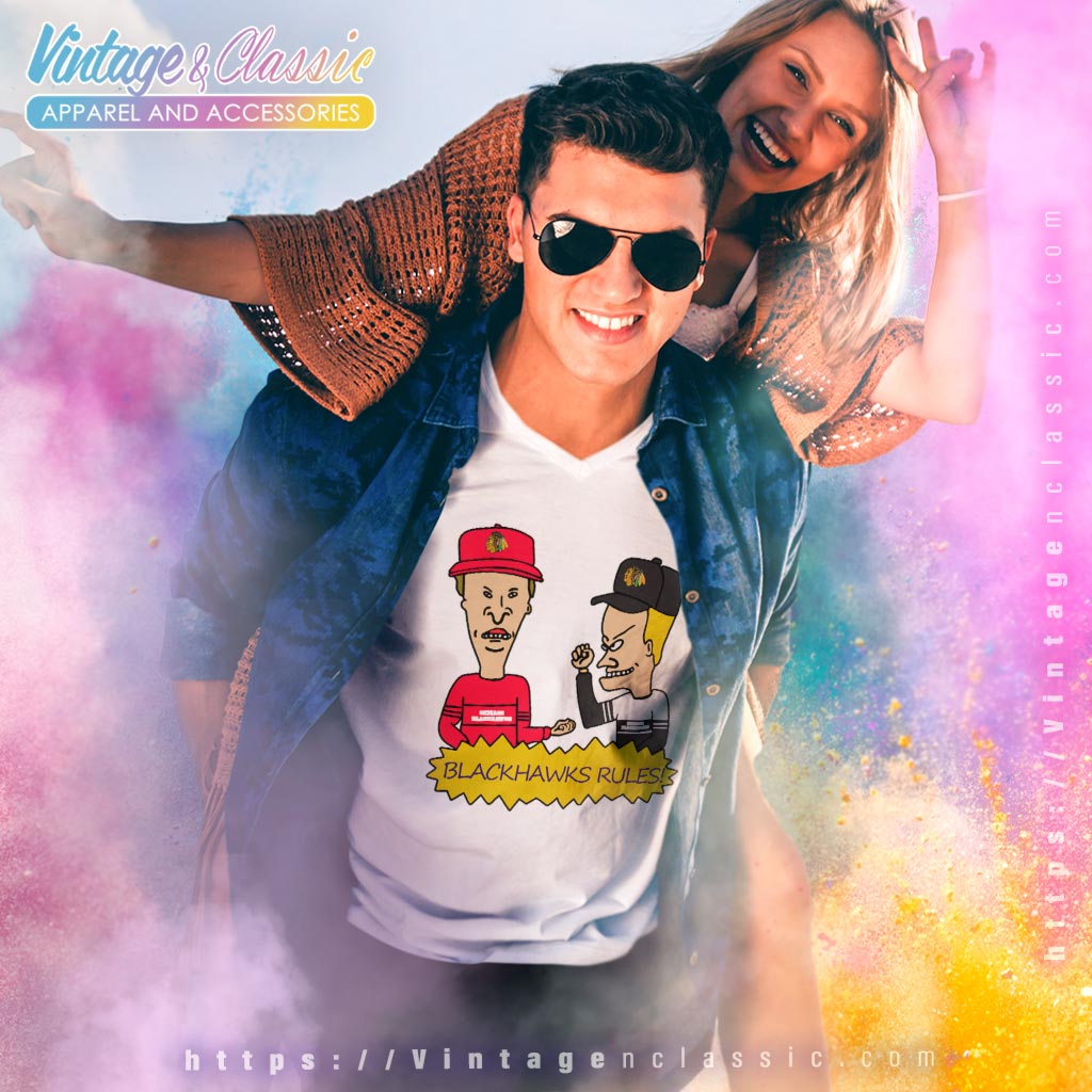 Beavis And Butt Head Chicago Blackhawks Rules Shirt Beavis And Butt Head Chicago Blackhawks Rules Shirt