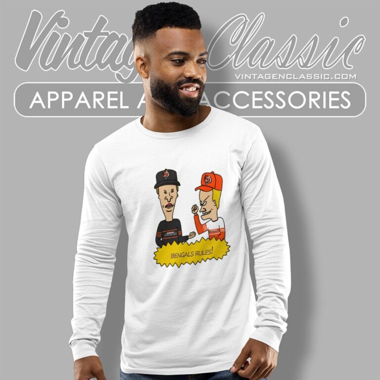 Beavis And Butt Head Cincinnati Bengals Shirt Long Sleeve Tee Beavis And Butt Head Cincinnati Bengals Shirt Long Sleeve Tee