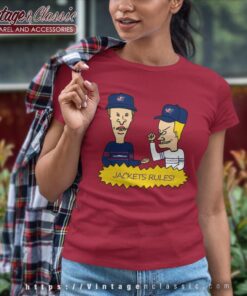 Beavis And Butt Head Columbus Blue Jackets Rules Shirt 6 Beavis And Butt Head Columbus Blue Jackets Rules Shirt Women T shirt