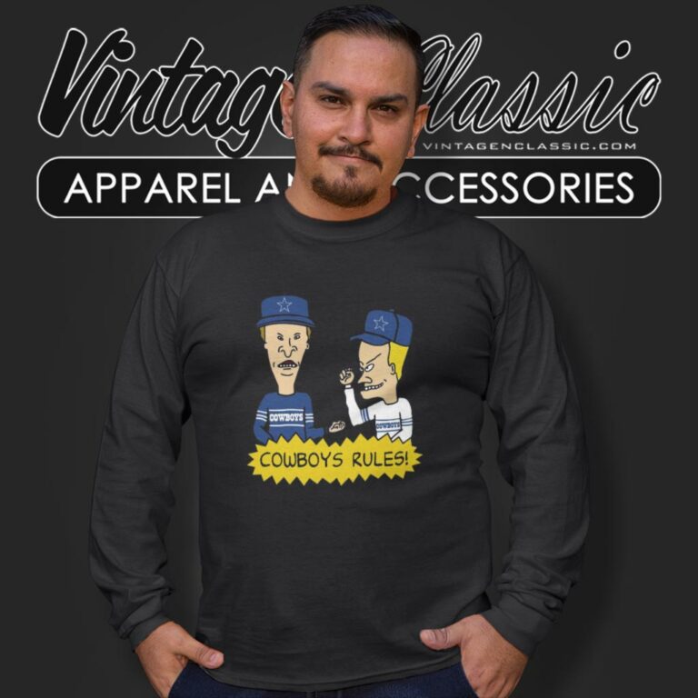 Beavis And Butt Head Dallas Cowboys Rules Long Sleeve Tee Beavis And Butt Head Dallas Cowboys Rules Long Sleeve Tee