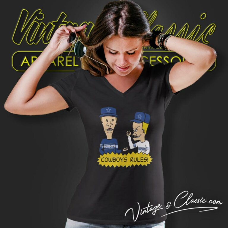 Beavis And Butt Head Dallas Cowboys Rules V Neck TShirt Beavis And Butt Head Dallas Cowboys Rules V Neck TShirt