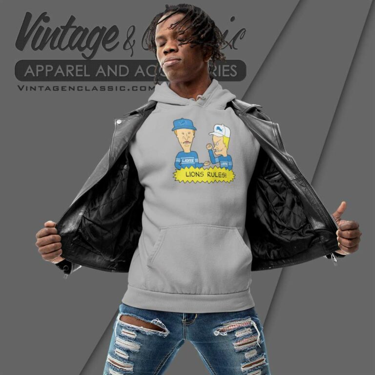 Beavis And Butt Head Detroit Lions Rules Nfl Hoodie Beavis And Butt Head Detroit Lions Rules Nfl Hoodie