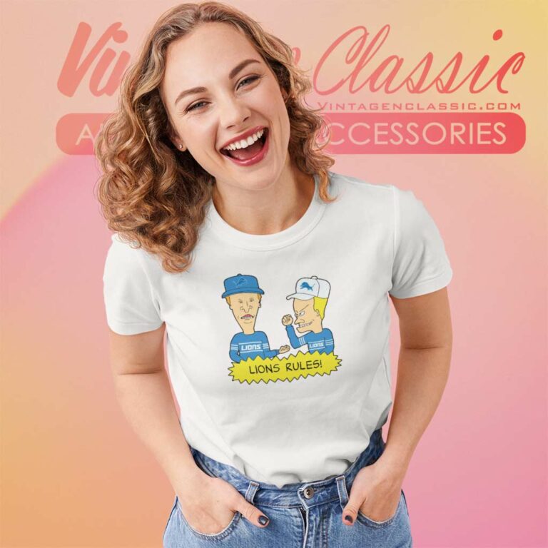 Beavis And Butt Head Detroit Lions Rules Nfl Women TShirt Beavis And Butt Head Detroit Lions Rules Nfl Women TShirt