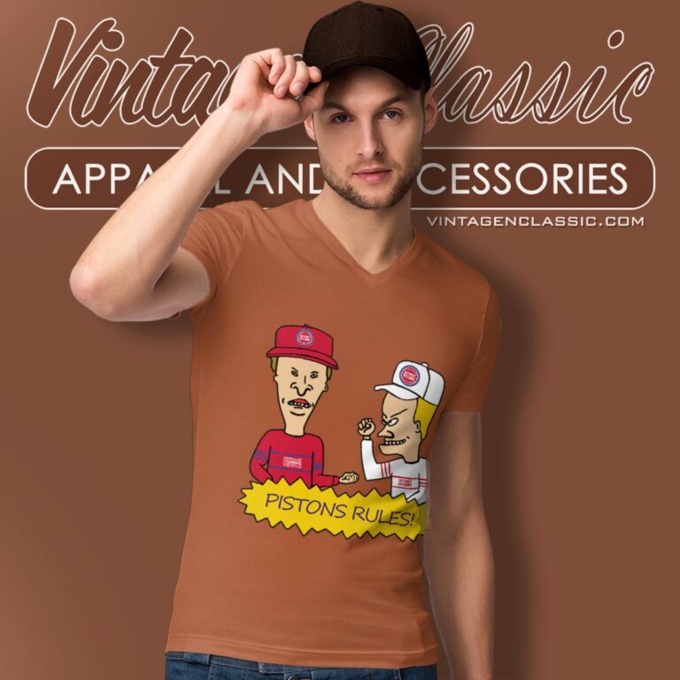 Beavis And Butt Head Detroit Pistons Rules Shirt V Neck TShirt Beavis And Butt Head Detroit Pistons Rules Shirt V Neck TShirt