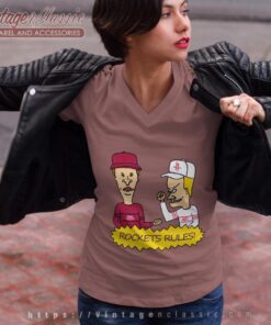Beavis And Butt Head Houston Rockets Rules Shirt 5 Beavis And Butt Head Houston Rockets Rules Shirt V Neck TShirt