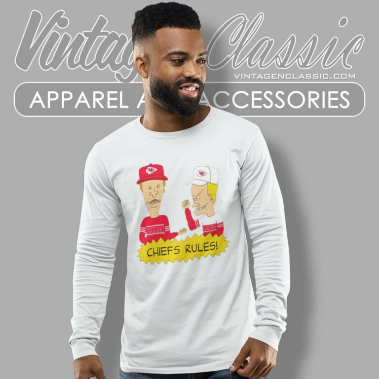 Beavis And Butt Head Kansas City Chiefs Rules Long Sleeve Tee Beavis And Butt Head Kansas City Chiefs Rules Long Sleeve Tee