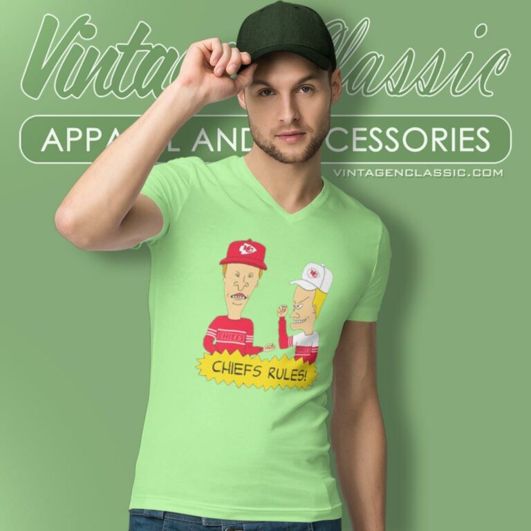 Beavis And Butt Head Kansas City Chiefs Rules V Neck TShirt Beavis And Butt Head Kansas City Chiefs Rules V Neck TShirt