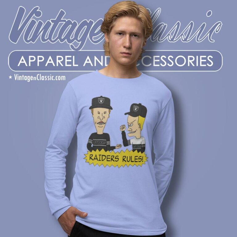 Beavis And Butt Head Las Vegas Raiders Rules Long Sleeve Tee Beavis And Butt Head Las Vegas Raiders Rules Long Sleeve Tee
