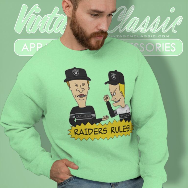 Beavis And Butt Head Las Vegas Raiders Rules Sweatshirt Beavis And Butt Head Las Vegas Raiders Rules Sweatshirt