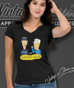 Beavis And Butt Head Los Angeles Chargers Rules V Neck TShirt