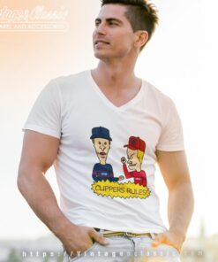 Beavis And Butt Head Los Angeles Clippers Rules Shirt 5 Beavis And Butt Head Los Angeles Clippers Rules Shirt V Neck TShirt