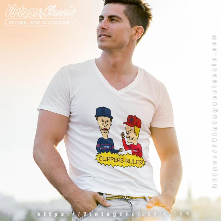 Beavis And Butt Head Los Angeles Clippers Rules Shirt V Neck TShirt Beavis And Butt Head Los Angeles Clippers Rules Shirt V Neck TShirt