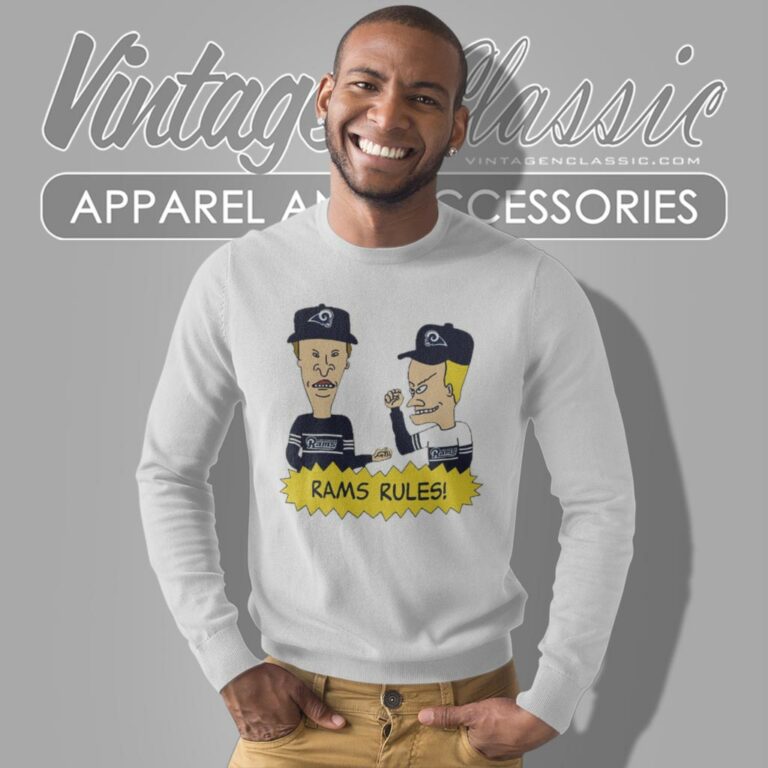 Beavis And Butt Head Los Angeles Rams Rules Sweatshirt Beavis And Butt Head Los Angeles Rams Rules Sweatshirt