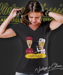 Beavis And Butt Head Miami Heat Rules Shirt 5 Beavis And Butt Head Miami Heat Rules Shirt V Neck TShirt