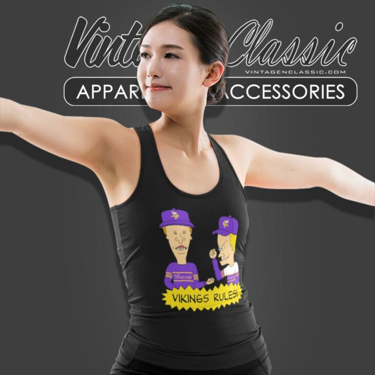 Beavis And Butt Head Minnesota Vikings Rules Tank Top Racerback Beavis And Butt Head Minnesota Vikings Rules Tank Top Racerback