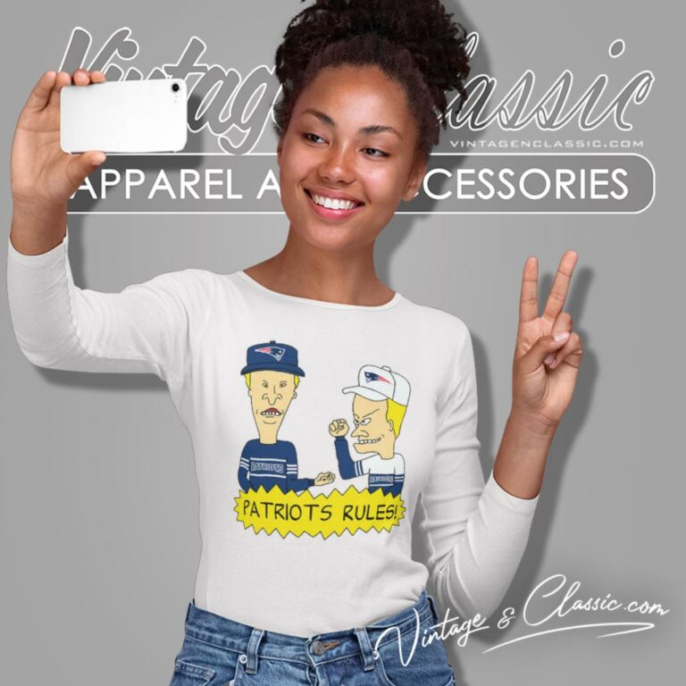 Beavis And Butt Head New England Patriots Rules Long Sleeve Tee Beavis And Butt Head New England Patriots Rules Long Sleeve Tee