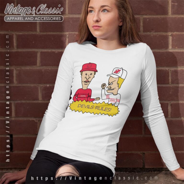 Beavis And Butt Head New Jersey Devils Rules Shirt Long Sleeve Tee Beavis And Butt Head New Jersey Devils Rules Shirt Long Sleeve Tee