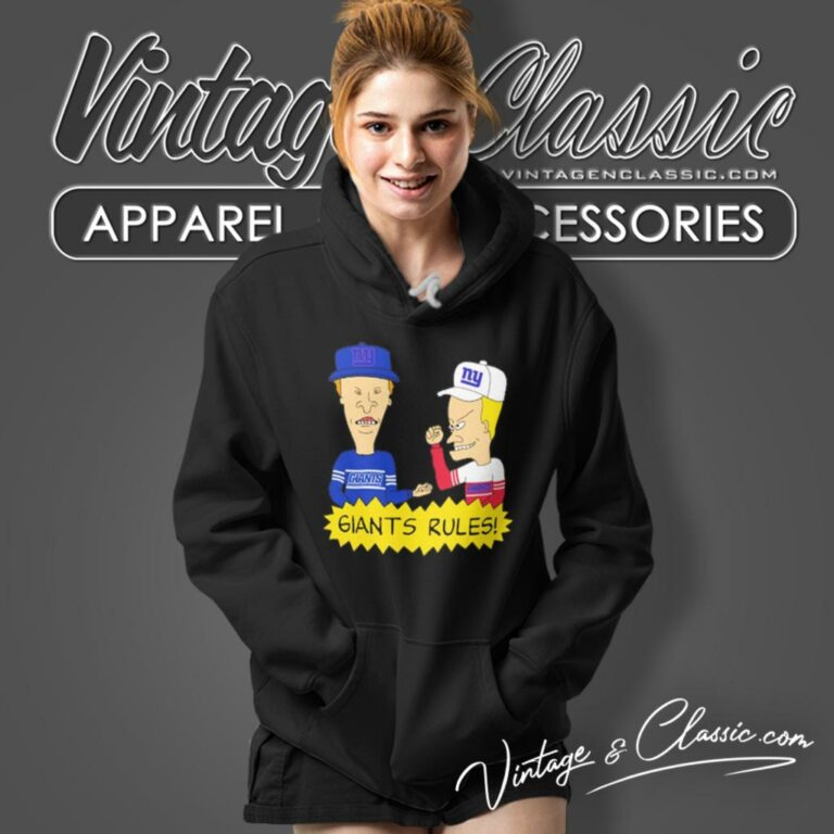 Beavis And Butt Head New York Giants Rules Hoodie Beavis And Butt Head New York Giants Rules Hoodie