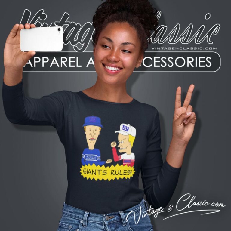 Beavis And Butt Head New York Giants Rules Long Sleeve Tee Beavis And Butt Head New York Giants Rules Long Sleeve Tee