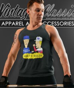Beavis And Butt Head New York Giants Rules Tank Top Racerback
