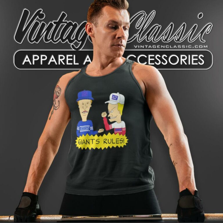 Beavis And Butt Head New York Giants Rules Tank Top Racerback Beavis And Butt Head New York Giants Rules Tank Top Racerback