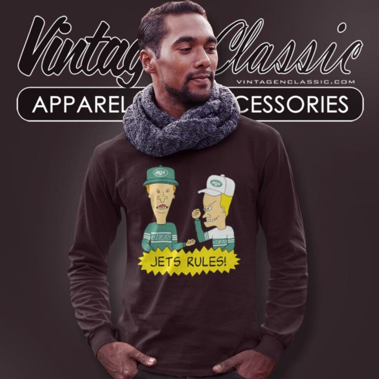 Beavis And Butt Head New York Jets Rules Long Sleeve Tee Beavis And Butt Head New York Jets Rules Long Sleeve Tee