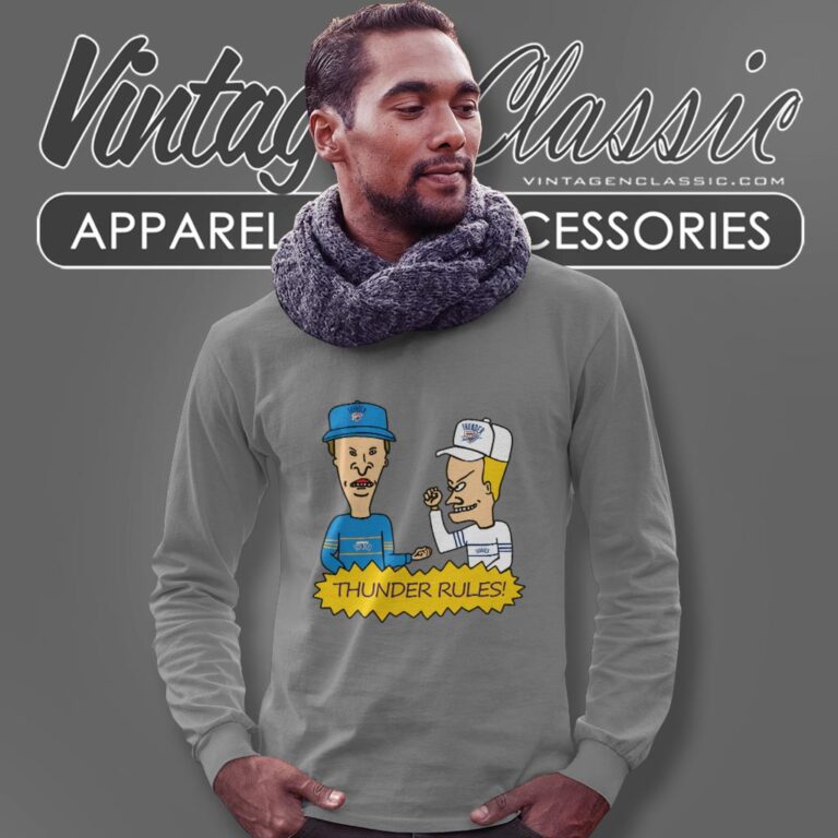 Beavis And Butt Head Oklahoma City Thunder Rules Shirt Long Sleeve Tee Beavis And Butt Head Oklahoma City Thunder Rules Shirt Long Sleeve Tee