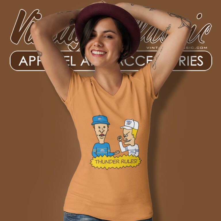 Beavis And Butt Head Oklahoma City Thunder Rules Shirt V Neck TShirt Beavis And Butt Head Oklahoma City Thunder Rules Shirt V Neck TShirt