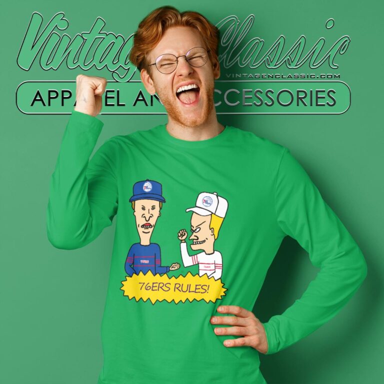 Beavis And Butt Head Philadelphia 76ers Rules Shirt Long Sleeve Tee Beavis And Butt Head Philadelphia 76ers Rules Shirt Long Sleeve Tee