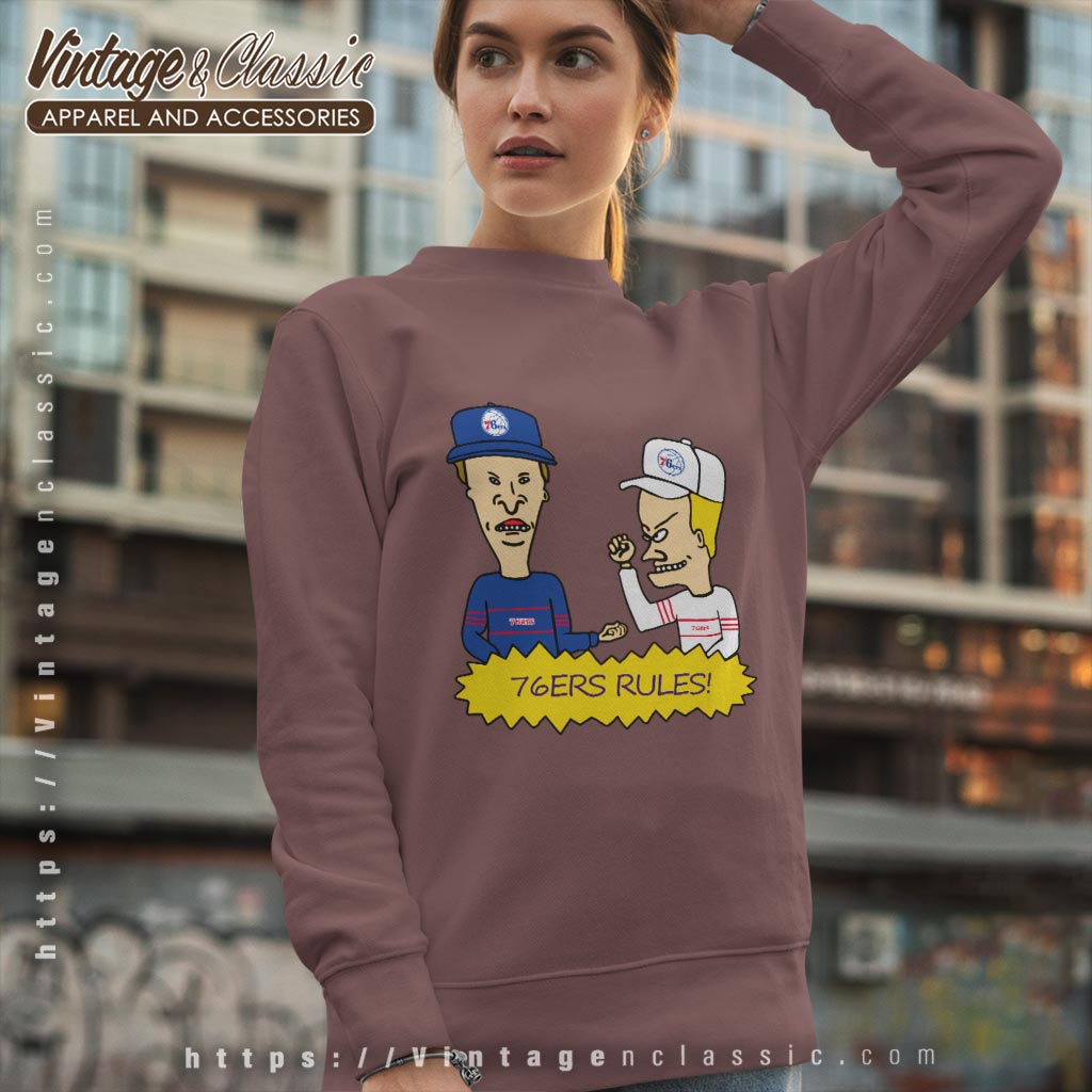 Beavis And Butt Head Philadelphia 76ers Rules Shirt Beavis And Butt Head Philadelphia 76ers Rules Shirt