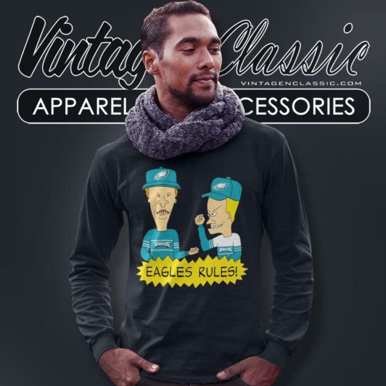 Beavis And Butt Head Philadelphia Eagles Rules Long Sleeve Tee Beavis And Butt Head Philadelphia Eagles Rules Long Sleeve Tee