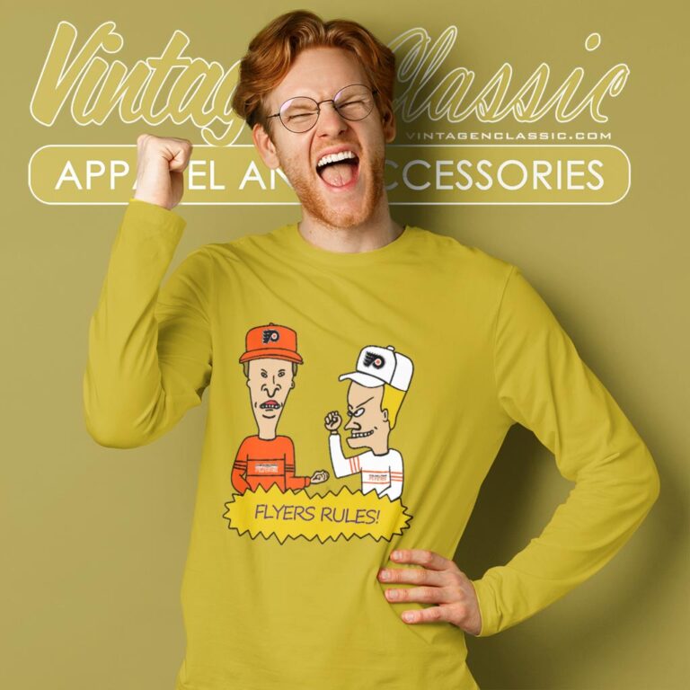 Beavis And Butt Head Philadelphia Flyers Rules Shirt Long Sleeve Tee Beavis And Butt Head Philadelphia Flyers Rules Shirt Long Sleeve Tee