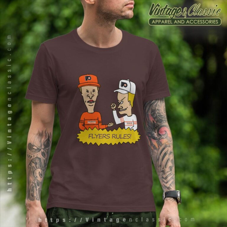 Beavis And Butt Head Philadelphia Flyers Rules Shirt T shirt Beavis And Butt Head Philadelphia Flyers Rules Shirt T shirt