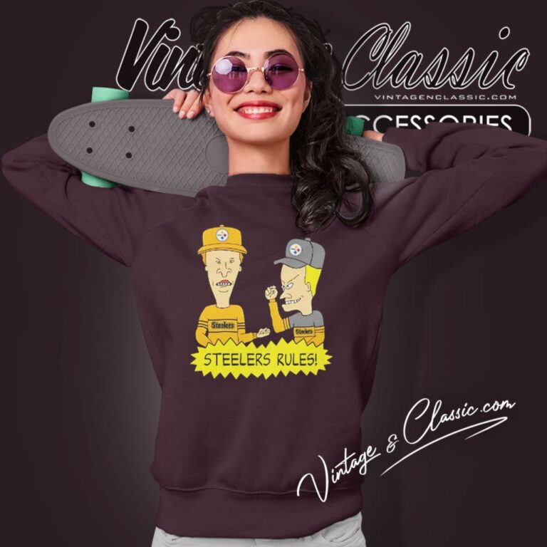 Beavis And Butt Head Pittsburgh Steelers Rules Sweatshirt Beavis And Butt Head Pittsburgh Steelers Rules Sweatshirt