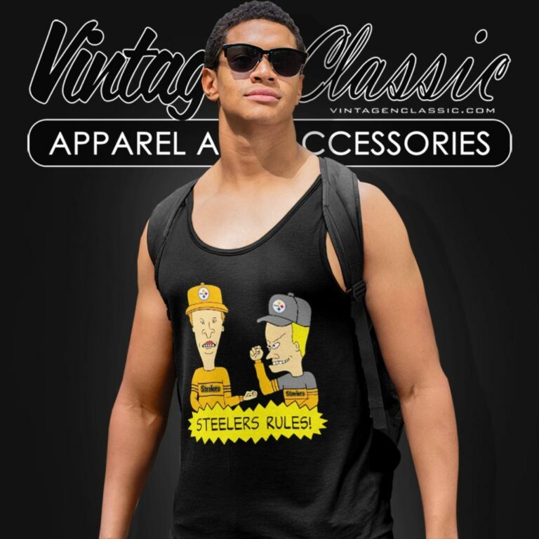 Beavis And Butt Head Pittsburgh Steelers Rules Tank Top Racerback Beavis And Butt Head Pittsburgh Steelers Rules Tank Top Racerback