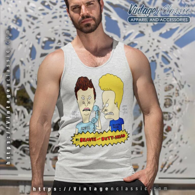 Beavis And Butt Head Prank Call Tank Top Racerback Beavis And Butt Head Prank Call Tank Top Racerback