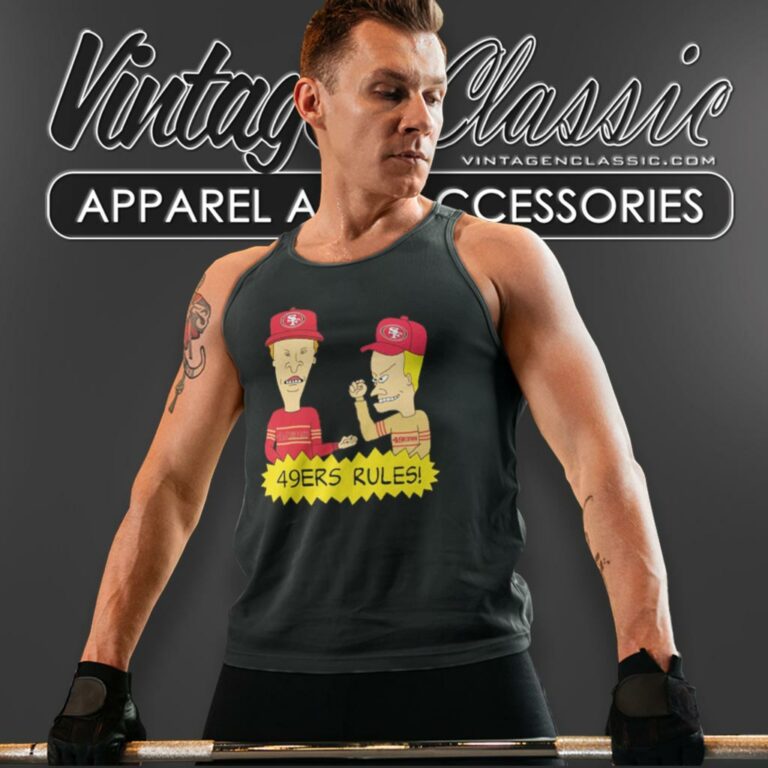 Beavis And Butt Head San Francisco 49ers Rules Tank Top Racerback Beavis And Butt Head San Francisco 49ers Rules Tank Top Racerback