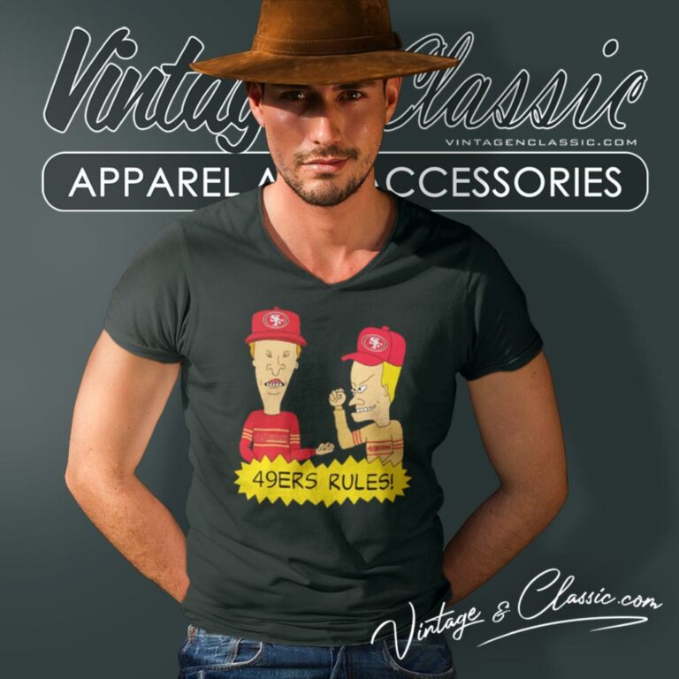 Beavis And Butt Head San Francisco 49ers Rules V Neck TShirt Beavis And Butt Head San Francisco 49ers Rules V Neck TShirt