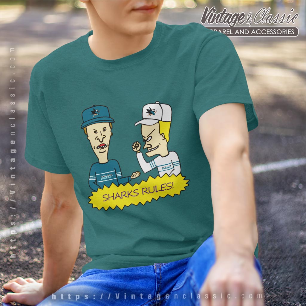 Beavis And Butt Head San Jose Sharks Rules Shirt Beavis And Butt Head San Jose Sharks Rules Shirt