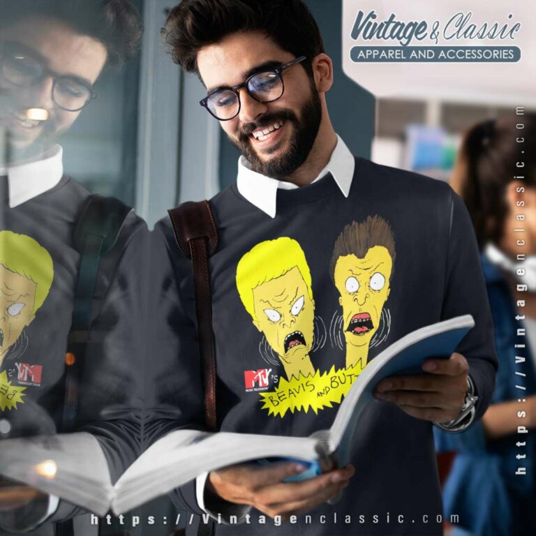 Beavis And Butt Head Scared Sweatshirt Beavis And Butt Head Scared Sweatshirt